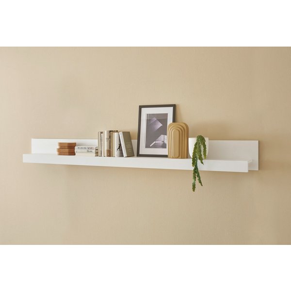 Home affaire Wandboard Chester, modernes, zeitloses Wandregal, Wandhalter mit Stauraum, 1-tlg., vielseitig einsetzbares Hängeregel, 217 cm breit, Weiß Matt