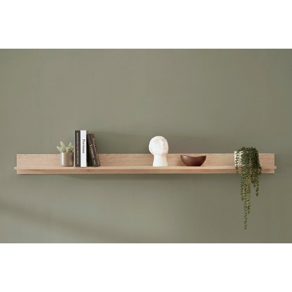 Home affaire Wandboard Fredericia, modernes Wandregal, Wandhalter mit Ablagefläche, vielseitig einsetzbares Hängeregal, Eiche Cremona Toro, 195 cm breit