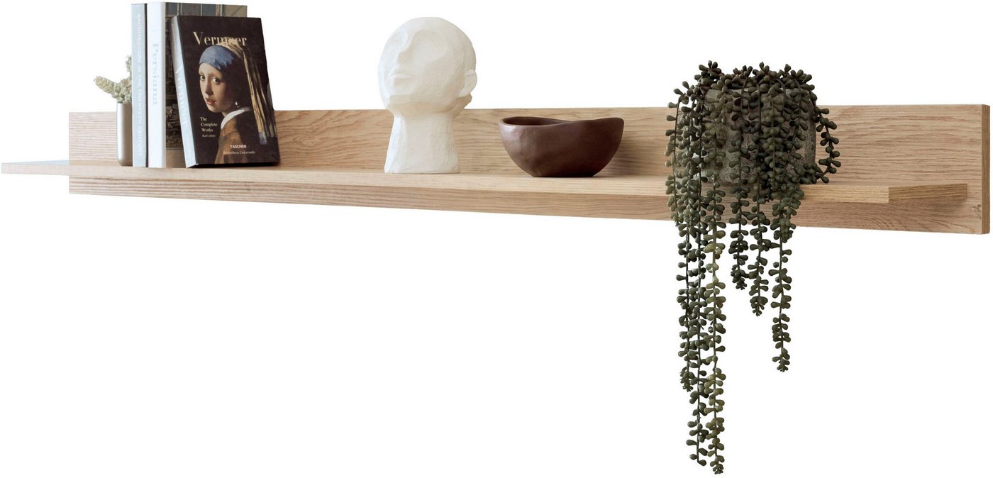 Home affaire Wandboard Fredericia, modernes Wandregal, Wandhalter mit Ablagefläche, vielseitig einsetzbares Hängeregal, Eiche Cremona Toro, 195 cm breit – Bild 4 von 5