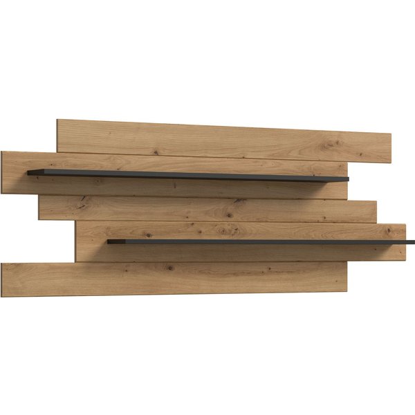 Home affaire Wandboard REHAT, Breite 180 cm, inkl. 2 Ablageböden, 1-tlg., Wandregal, Wandpaneel, Regal, Paneel, Ablageboard