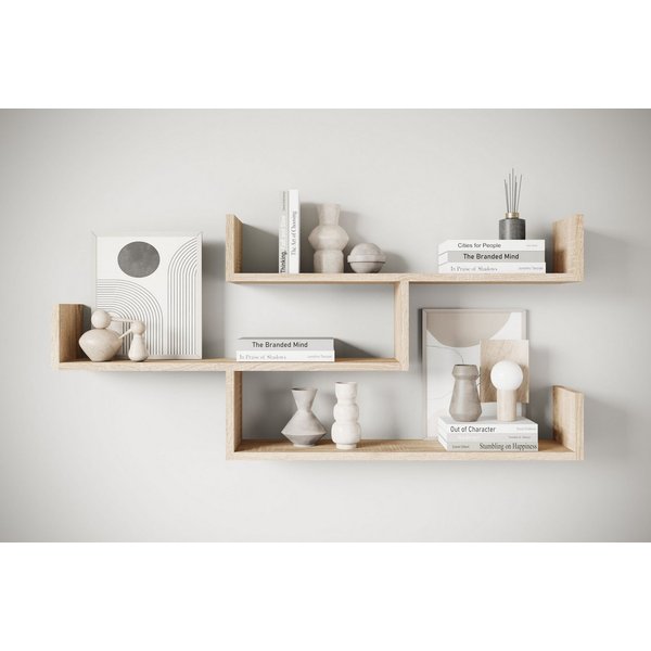 Home affaire Wandboard Wandregal Trio, 1-tlg., Hängeregal mit 3 Ablageflächen, modernes Design, variabel einsetzbar