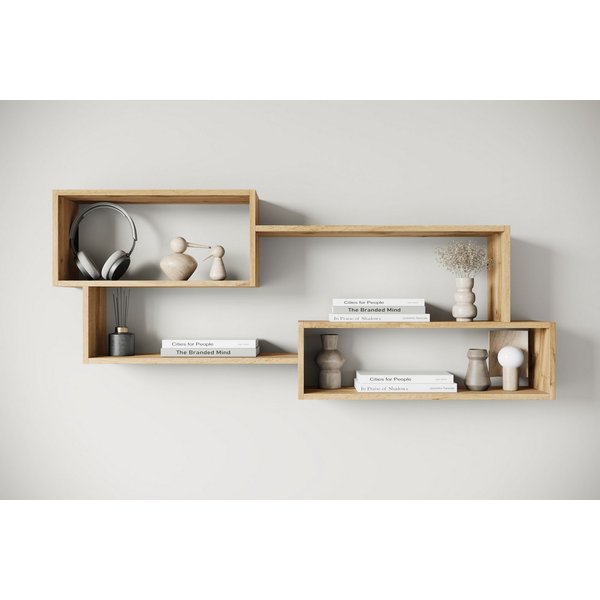 Home affaire Wandboard Wandregal Trio, 1-tlg., Ideal als Bücherregal, Dekoregal oder Ablage im Büro