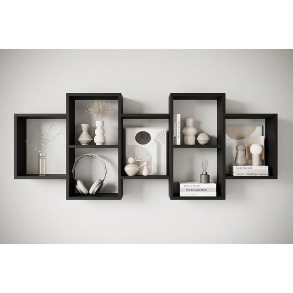 Home affaire Wandboard Wandregal Trio, 1-tlg., Stell- oder Hängeregal, 10 offene Fächer, flexibel montierbar