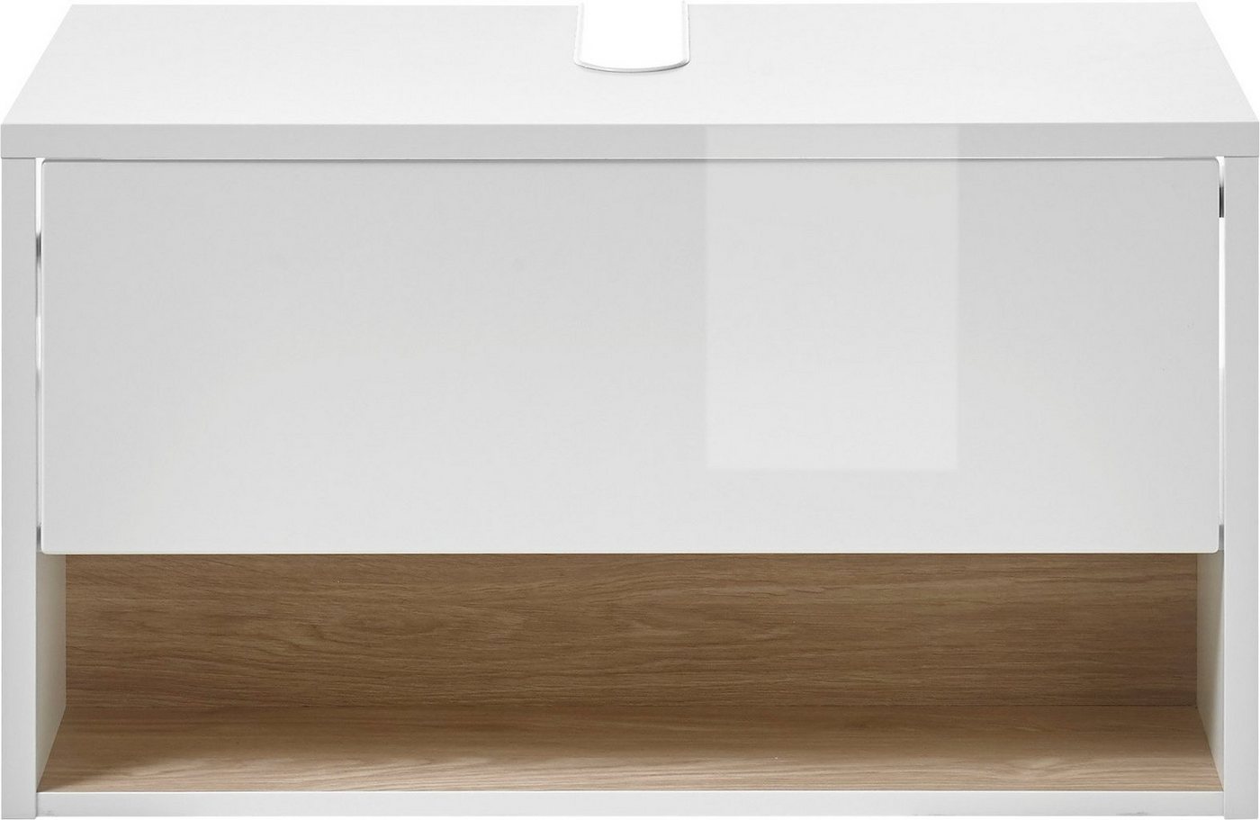 Home affaire Waschbeckenunterschrank Studio Line, Badschrank in Hochglanz Weiß, Waschtisch in zwei Farben verfügbar, ausreichend Stauraum – Bild 2 von 5