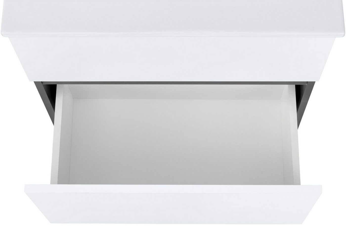 Home affaire Waschtisch Wisla, Waschplatz, Badezimmerschrank (Set, 2-St., Waschtisch mit Waschbecken), Badmöbel für Wandmontage mit Klappe, Schublade und Kerami – Bild 5 von 5