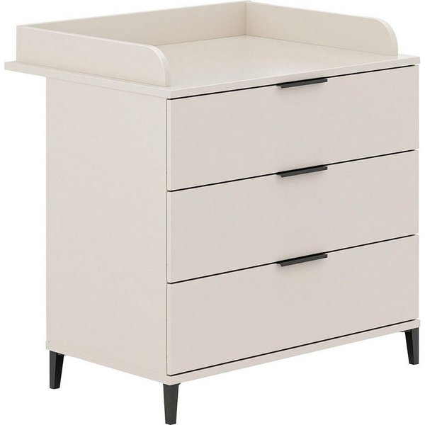 Home affaire Wickelkommode ARI, 3 Schubladen, inklusive Wickelaufsatz, Schubladen mit Soft-Close-Funktion