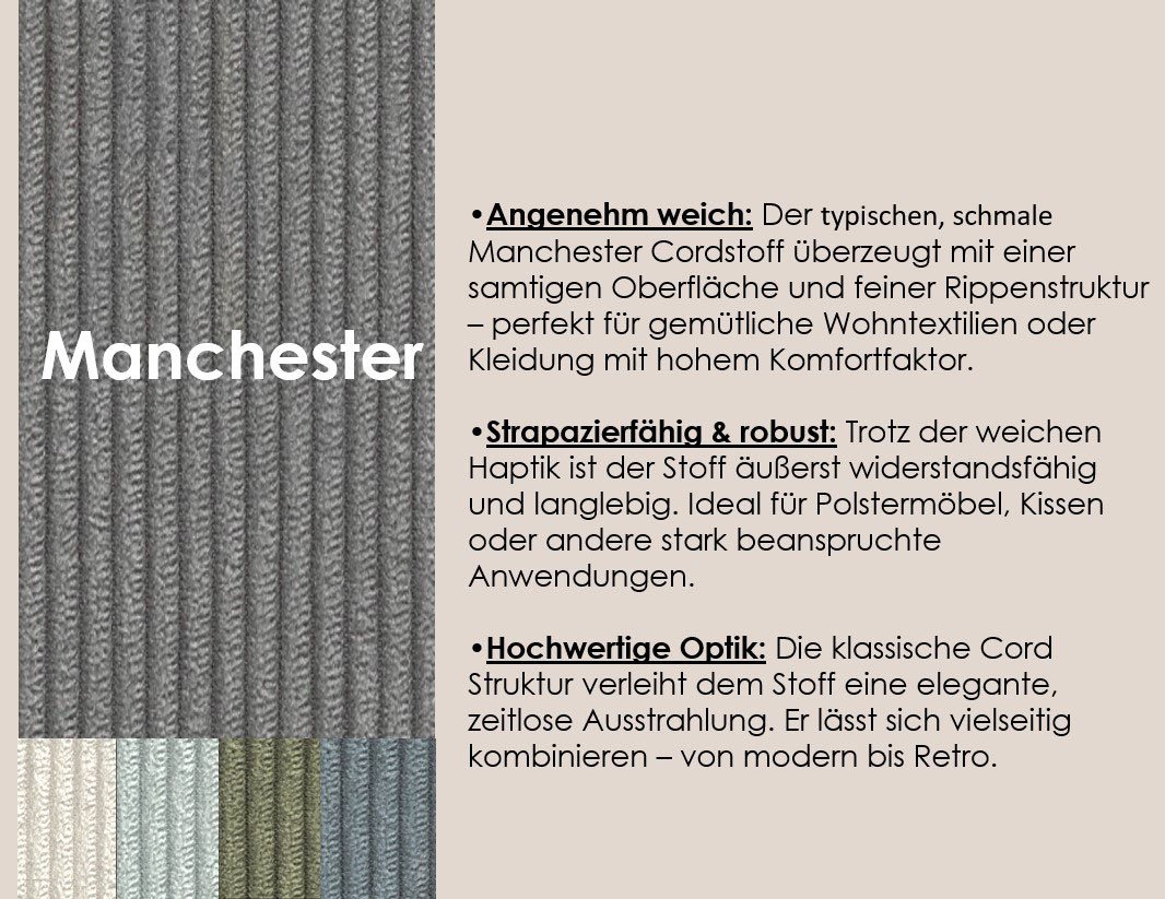 Home affaire Wohnlandschaft Booster II, whlw. mit Schlaffunktion & Bettkasten, Fuß schwarz, Sofa in U-Form, Breite 305 cm, in Cord oder Struktur LEO o. LINO – Bild 3 von 5