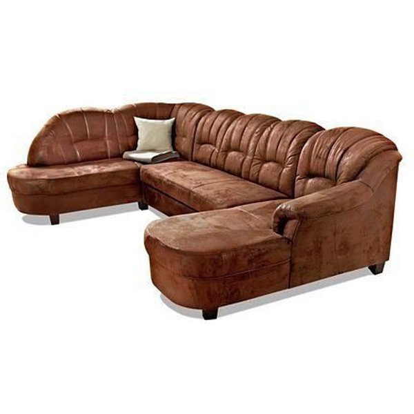 Home affaire Wohnlandschaft Budapest, viel Platz, Breite 288cm, zeitlos und elegant, U-Form, wahlweise mit Bettfunktion