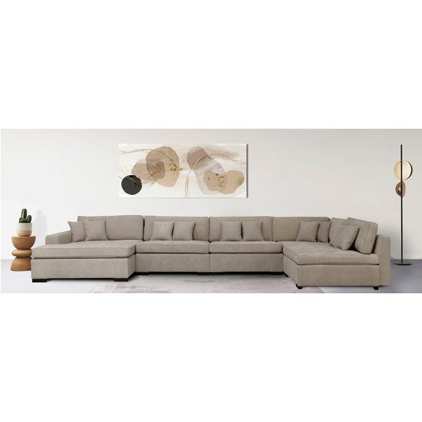 Home affaire Wohnlandschaft Skara XXL U-Form, Lounge-Sofa XXL mit Federkern-Polsterung, in vielen Bezugsvarianten