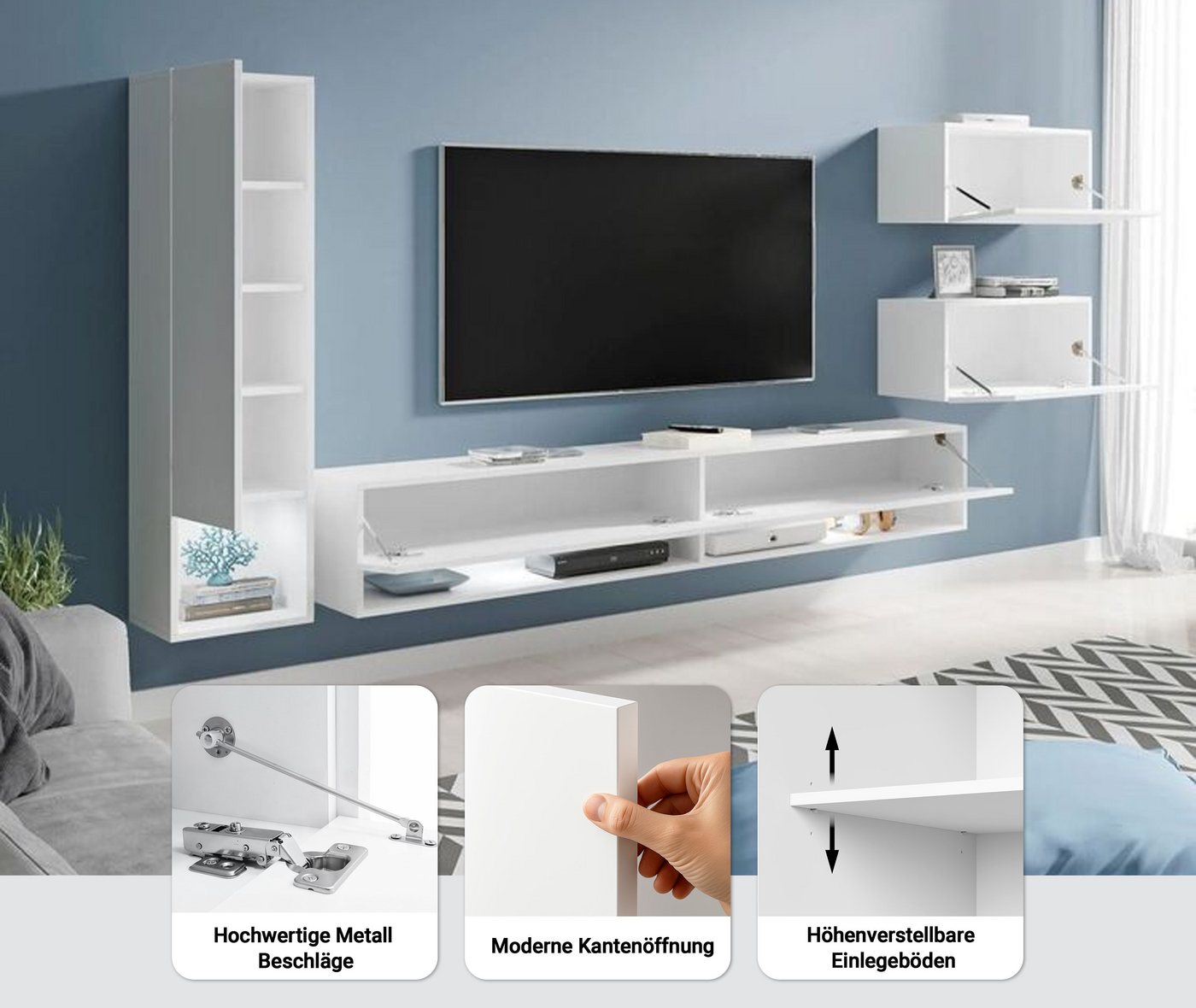 Home affaire Wohnwand Amadeo, (Set, 4-St) – Bild 3 von 5