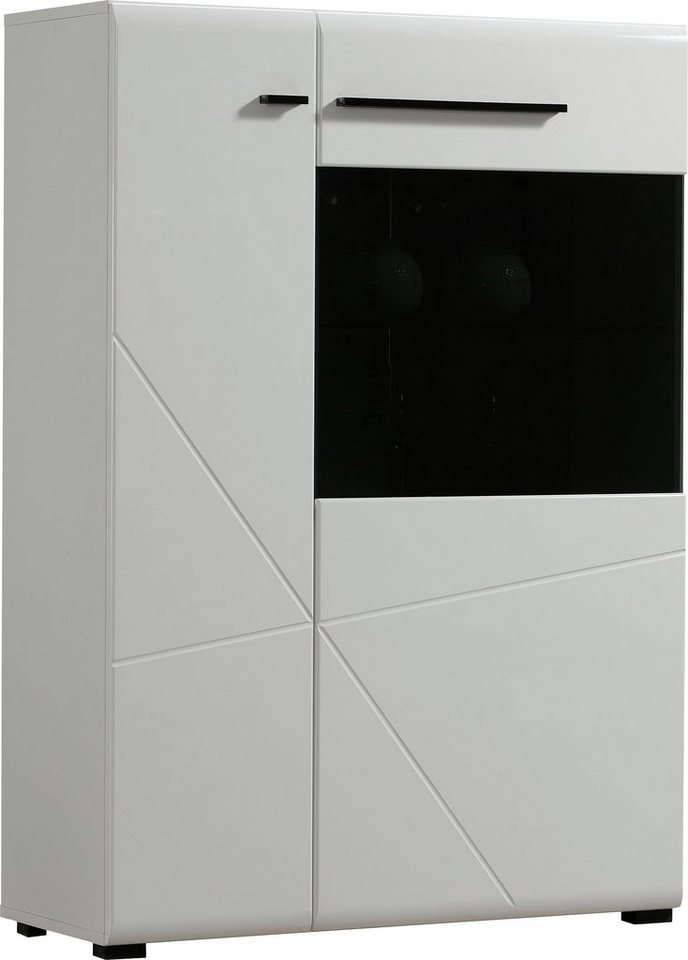 Home affaire Wohnwand Trentino, (Set, 5-St), inkl. Vitrine, Lowboard, Highboard, Wandregal und Kommode – Bild 4 von 5