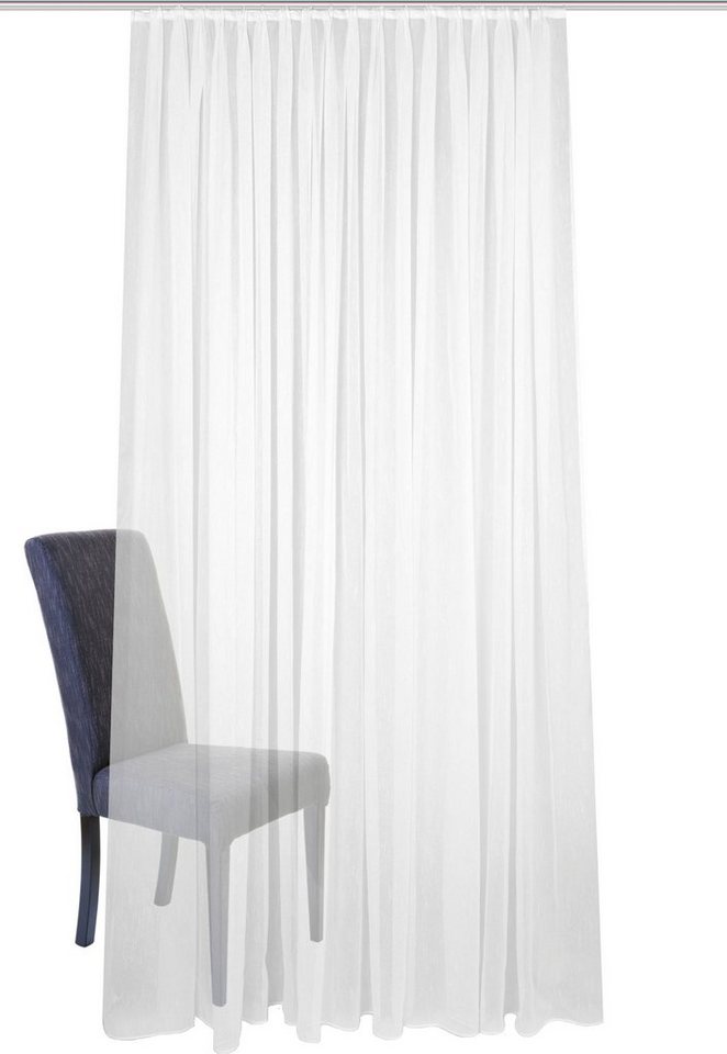 Home Basics Gardine FLAMIO, 1 Stück, transparent, Flammgarn (1 St), Multifunktionsband, transparent, Fertigstore Flammgarn – Bild 2 von 4