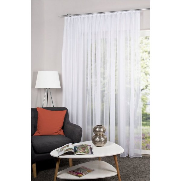 Home Basics Gardine SABLIO (1 St), Faltenband, transparent, Fertigstore Feinsable