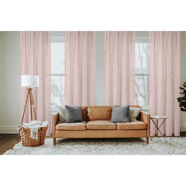 Home Basics Gardine SOFTY (1 St), Ösen, halbtransparent, Leinenstruktur, Ösenschal Leinenstruktur SOFT