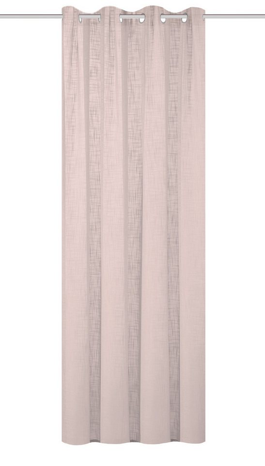 Home Basics Gardine SOFTY (1 St), Ösen, halbtransparent, Leinenstruktur, Ösenschal Leinenstruktur SOFT – Bild 2 von 3