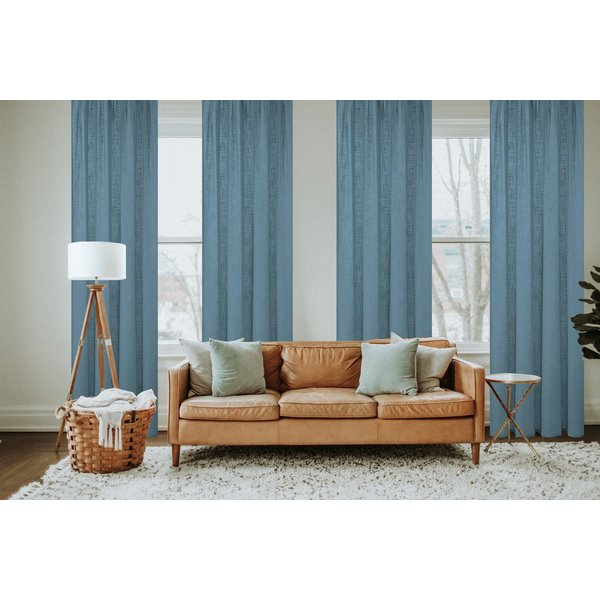 Home Basics Gardine SOFTY (1 St), Ösen, halbtransparent, Leinenstruktur, Ösenschal Leinenstruktur SOFT