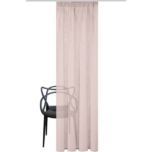 Home Basics Gardine SOFTY (1 St), Multifunktionsband, halbtransparent, Leinenstruktur, Kombibandschal Leinenstruktur SOFT