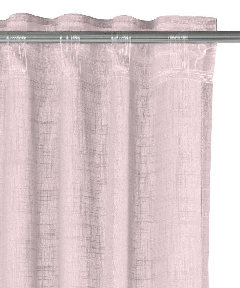 Home Basics Gardine SOFTY (1 St), Multifunktionsband, halbtransparent, Leinenstruktur, Kombibandschal Leinenstruktur SOFT – Bild 5 von 5