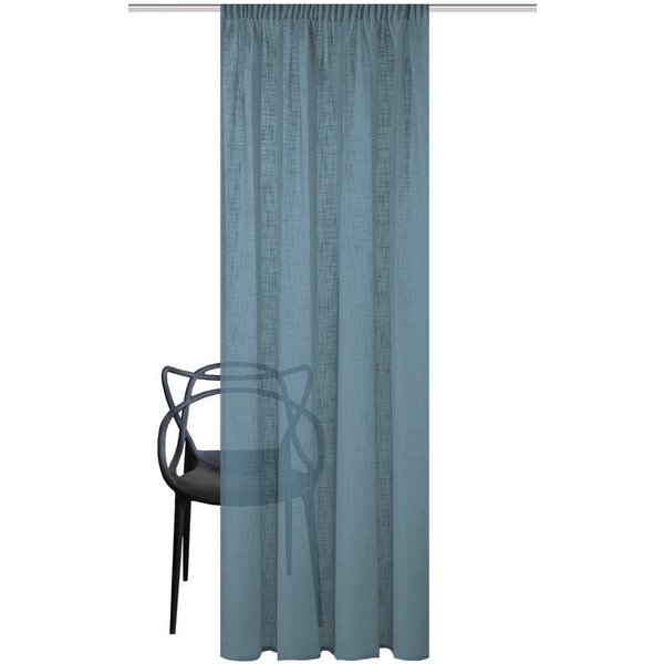 Home Basics Gardine SOFTY (1 St), Multifunktionsband, halbtransparent, Leinenstruktur, Kombibandschal Leinenstruktur SOFT