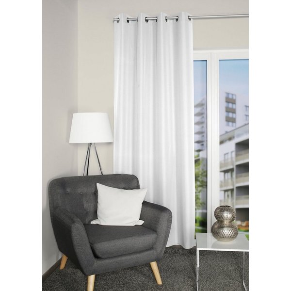 Home Basics Vorhang ATLANTIK (1 St), Ösen, blickdicht, Ösenschal Uni ATLANTIK