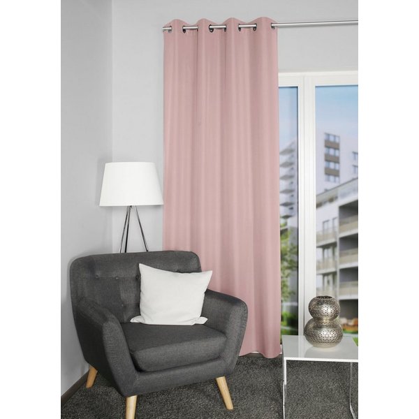 Home Basics Vorhang ATLANTIK (1 St), Ösen, blickdicht, Ösenschal Uni ATLANTIK