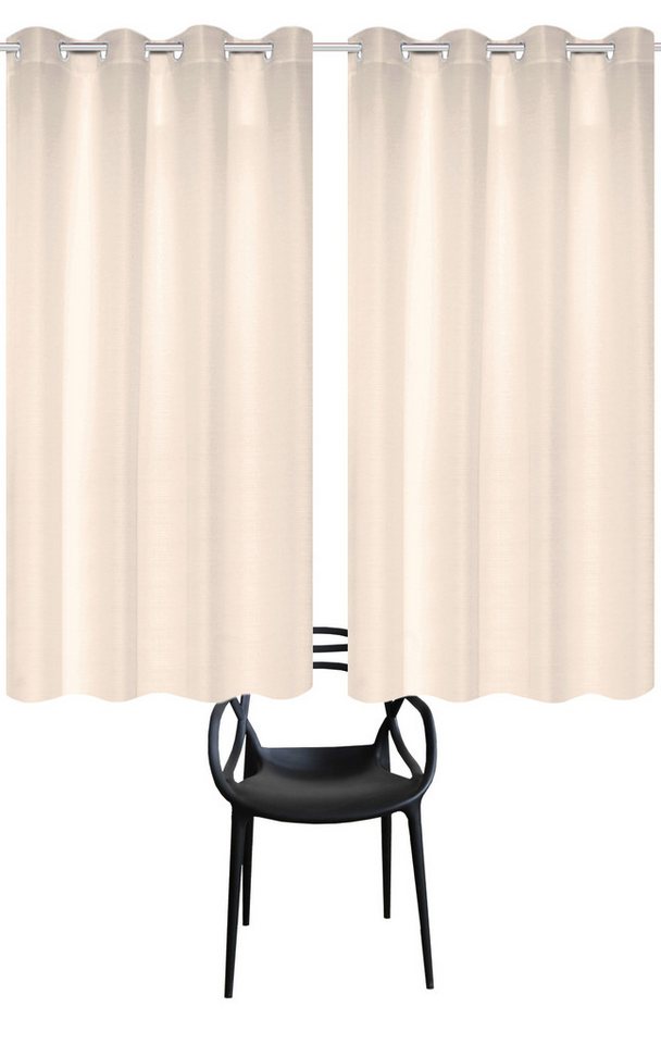 Home Basics Vorhang BENOGA 2er SET (2 St), Ösen, blickdicht, SET, Ösenschal, Uni, Dekostruktur – Bild 3 von 3