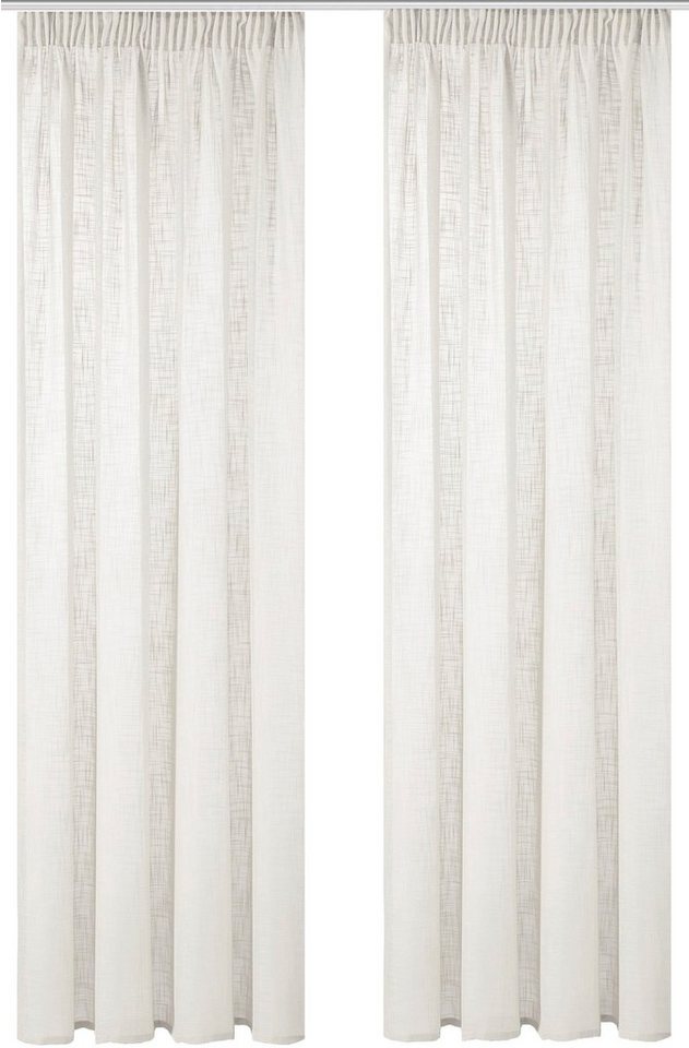 Home Basics Vorhang SOFTY 2er Pack (2 St), Multifunktionsband, halbtransparent, 2er Pack Kombibandschal SOFTY Uni – Bild 3 von 5