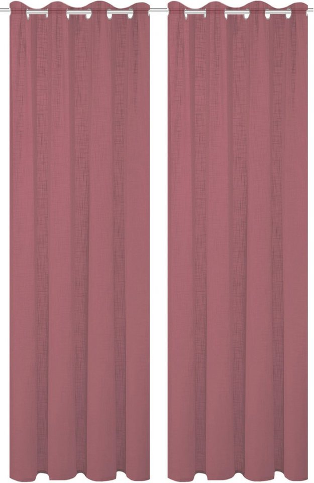 Home Basics Vorhang SOFTY 2er Pack (2 St), Ösen, halbtransparent, 2er Pack Ösenschal SOFTY Uni – Bild 3 von 5