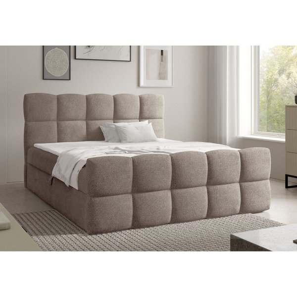 Home Collective Boxspringbett Polsterbett Doppelbett Bubble Bett mit Stauraum, Topper, viele Größen (Verfügbare Größen: 120x200, 140x200, 160x200, 180x200, 200x