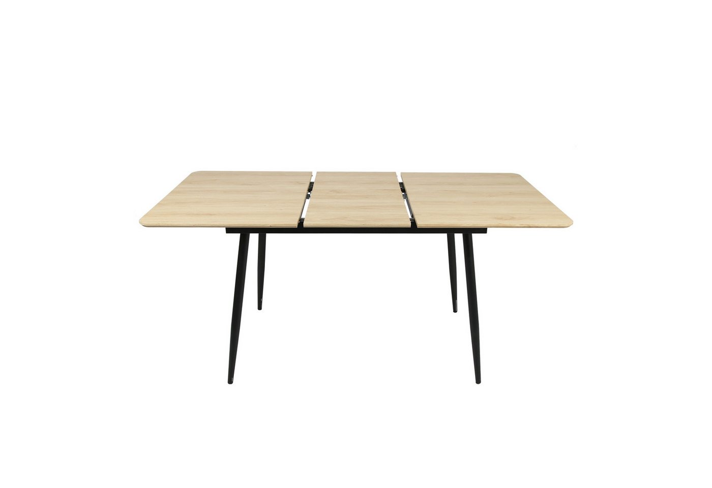 Home Collective Esstisch ausziehbar Moderner mit Metallgestell für 4 bis 6 Personen 75 cm hoch (mit integrierter Klappverlängerung für schnelles und einfaches A – Bild 3 von 5