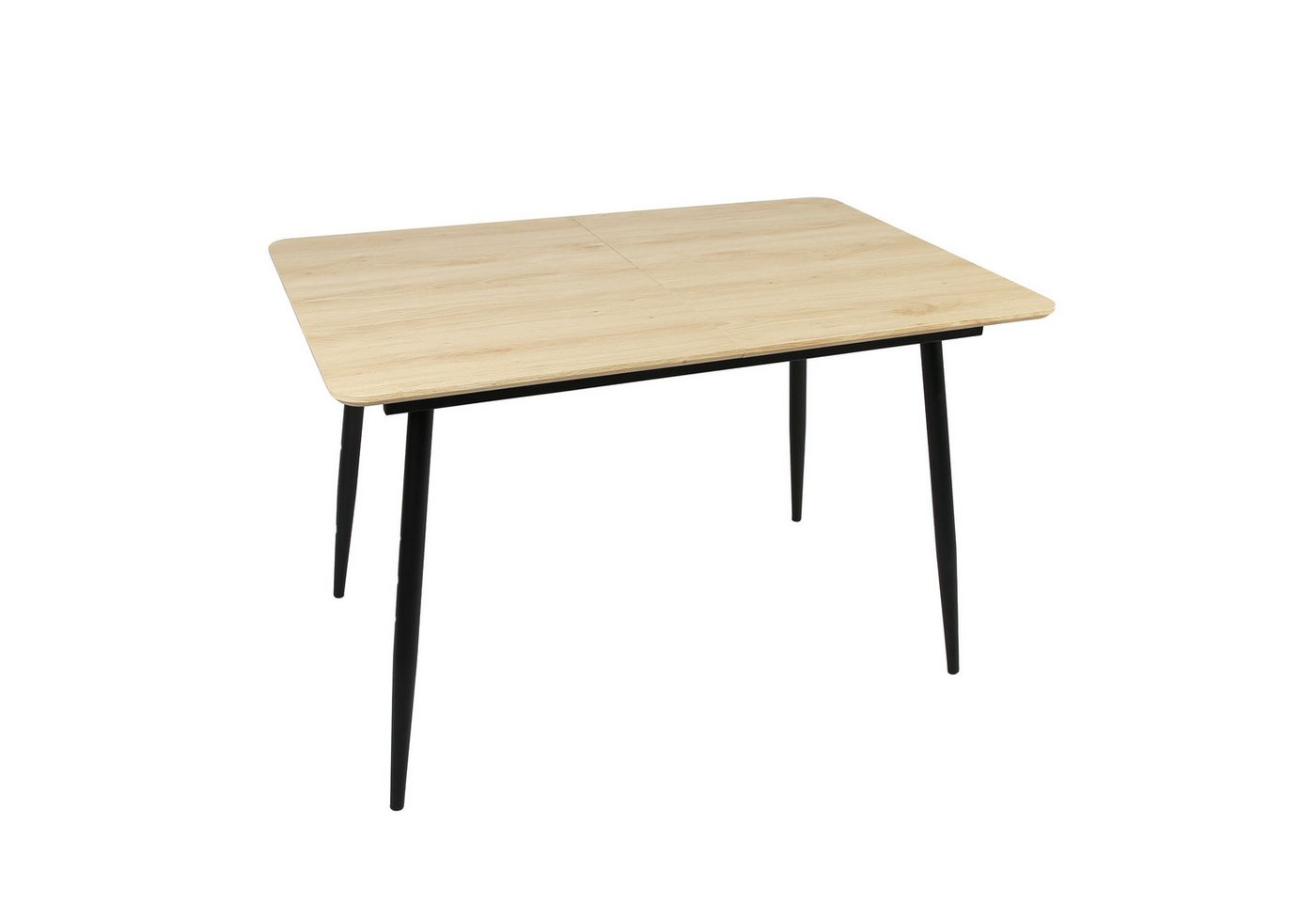 Home Collective Esstisch ausziehbar Moderner mit Metallgestell für 4 bis 6 Personen 75 cm hoch (mit integrierter Klappverlängerung für schnelles und einfaches A – Bild 4 von 5