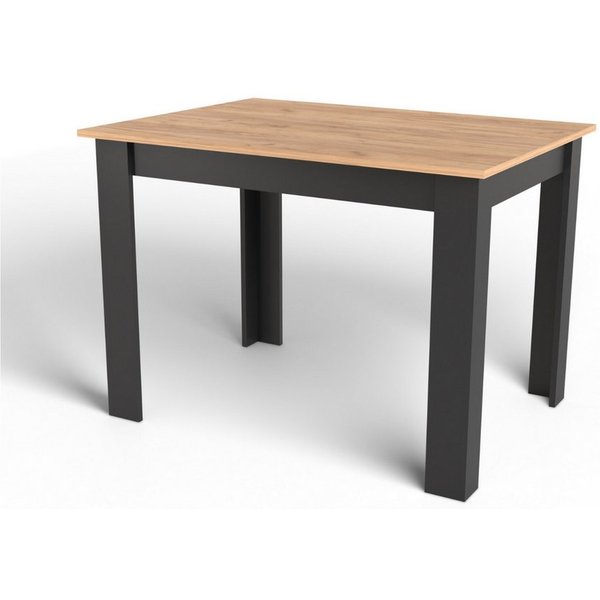 Home Collective Esstisch Küchentisch, Platte aus Eiche, Holztisch (Perfekt für Küche, Esszimmer, Wohnzimmer), 120x80 cm hergestellt aus Möbelplatte mit PVC-Furn