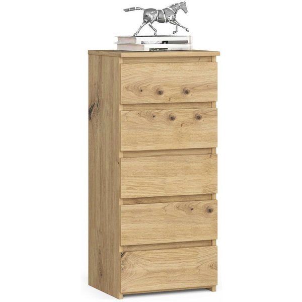Home Collective Kommode 40 cm breit Holz Highboard Sideboard für Flur Schlafzimmer Wohnzimmer (Mehrzweckschrank Schrank schmal Kommode Schlafzimmer mit Schublad