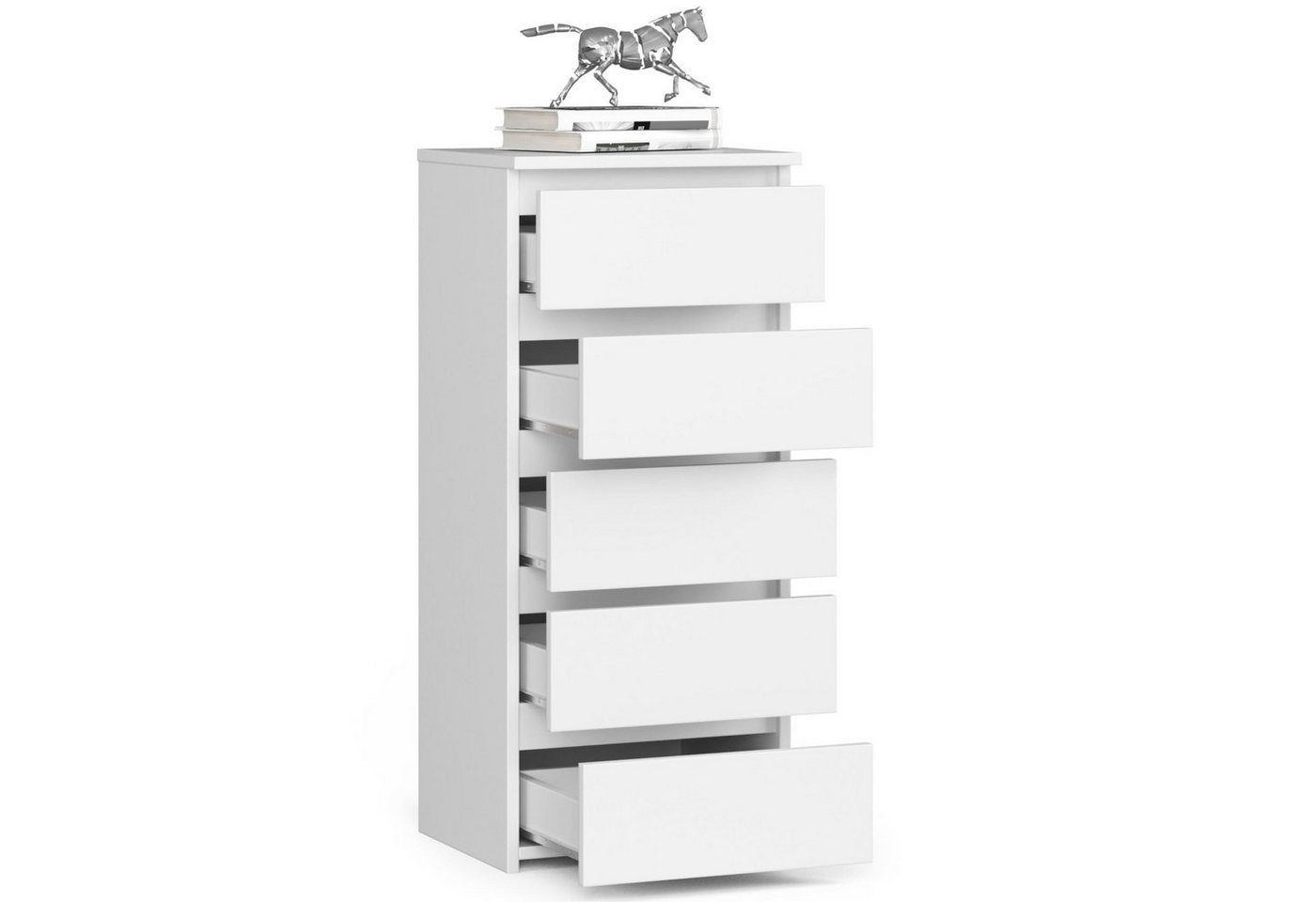 Home Collective Kommode 40 cm breit Holz Highboard Sideboard für Flur Schlafzimmer Wohnzimmer (Mehrzweckschrank Schrank schmal Kommode Schlafzimmer mit Schublad – Bild 2 von 5