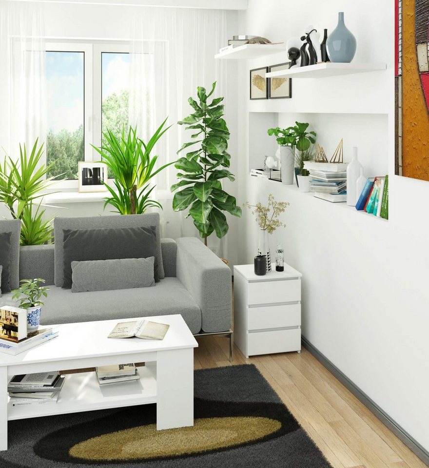 Home Collective Kommode 40 cm breit Holz Highboard Sideboard für Flur Schlafzimmer Wohnzimmer (Mehrzweckschrank Schrank schmal Kommode Schlafzimmer mit Schublad – Bild 3 von 5