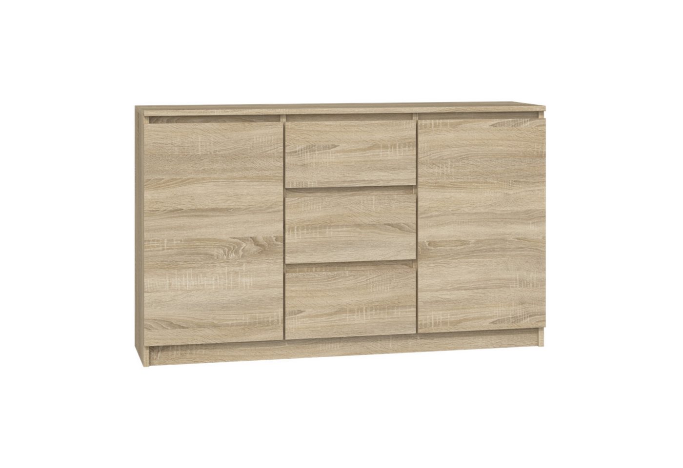 Home Collective Kommode Highboard Sideboard für Flur Schlafzimmer Wohnzimmer (Perfekt für Wohnzimmer, Schlafzimmer oder Esszimmer), mit 3 Schubladen und 2 Türen – Bild 2 von 4