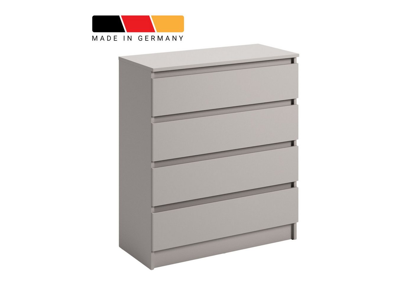 Home Collective Kommode mit 4 Schubladen Kommode schmal Holz Schrank (Highboard Anrichte Schlafzimmer Wohnzimmer Flur Büro Organizer), Kommode 76 cm breit Schra – Bild 2 von 5