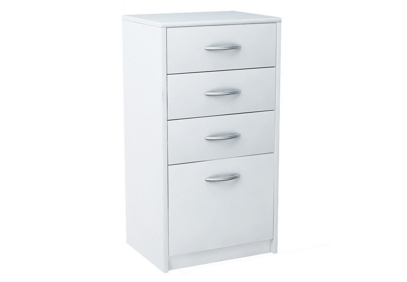 Home Collective Kommode mit 4 Schubladen mit matter Oberfläche, Kommode 45cm breit Holz (Schlafzimmer Wohnzimmer Flur Büro Organizer, Metallrollen mit Auszugsst – Bild 2 von 5