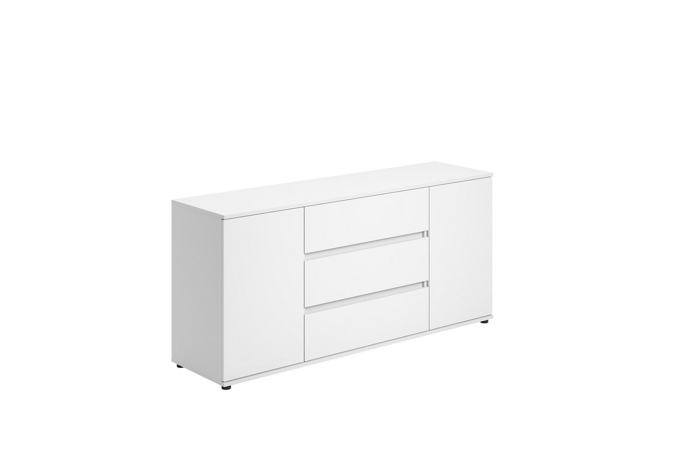 Home Collective Kommode Sideboard Kommode mit Schubladen Sideboard Wohnzimmer Anrichte (Sideboard Wohnzimmer Flur Kommode, modernes, griffloses Design), mit 2 T – Bild 2 von 4