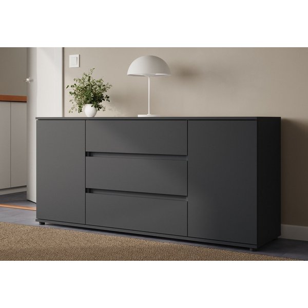 Home Collective Kommode Sideboard Kommode mit Schubladen Sideboard Wohnzimmer Anrichte (Sideboard Wohnzimmer Flur Kommode, modernes, griffloses Design), mit 2 T