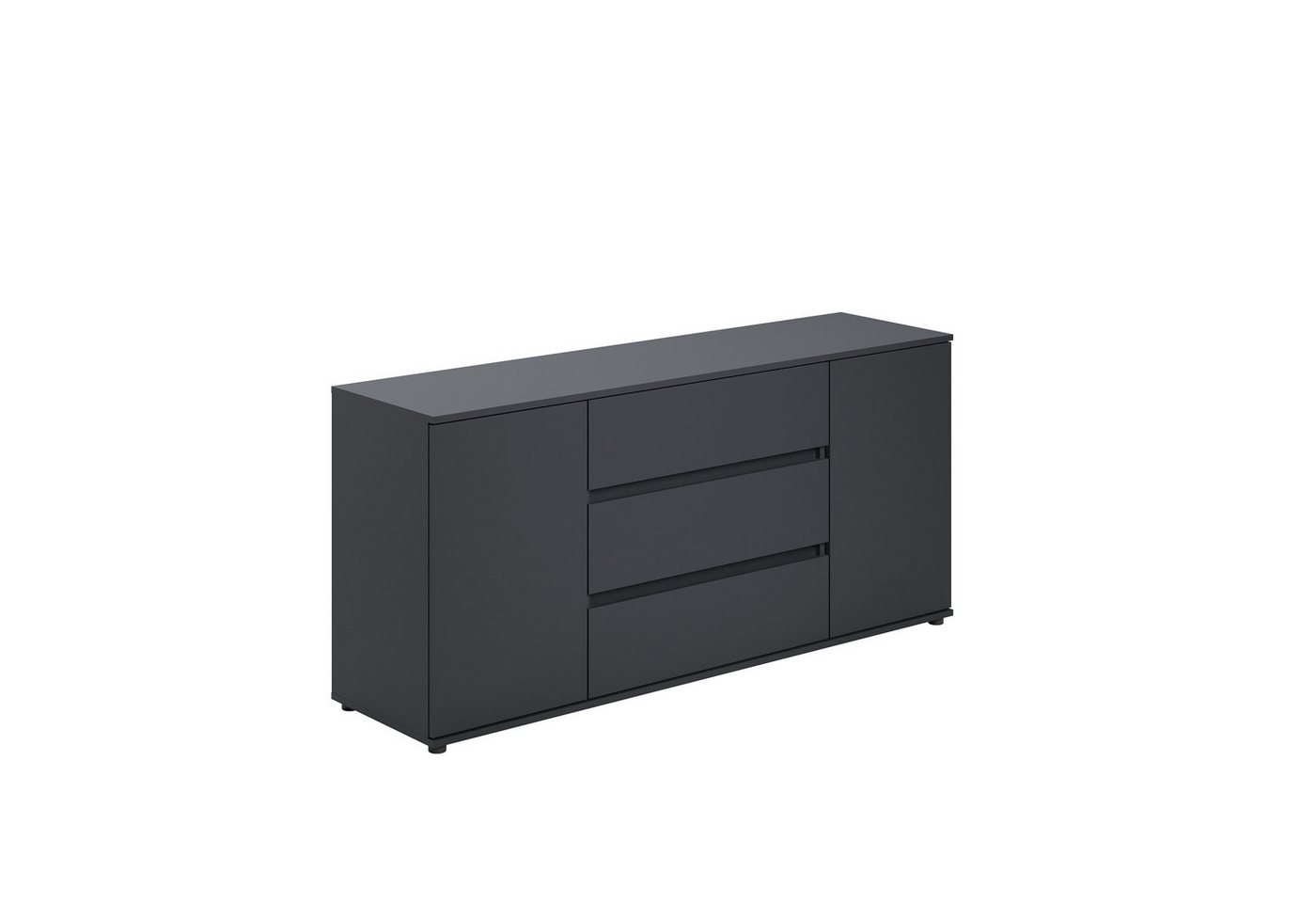 Home Collective Kommode Sideboard Kommode mit Schubladen Sideboard Wohnzimmer Anrichte (Sideboard Wohnzimmer Flur Kommode, modernes, griffloses Design), mit 2 T – Bild 2 von 4