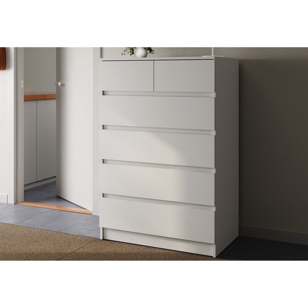 Home Collective Kommode Sideboard mit 6 Schubladen Highboard Schubladenschrank Made in Germany (Anrichte Schlafzimmer Wohnzimmer Flur Büro Organizer), Mehrzweck
