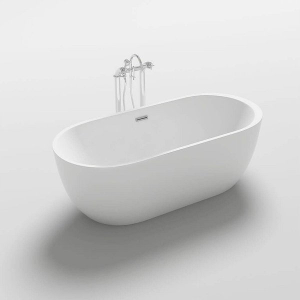 HOME DELUXE Badewanne Freistehende Badewanne CODO, (1-tlg), 170 x 80 x 58 cm - Füllmenge: 204 Liter I Freistehende Badewanne Spa