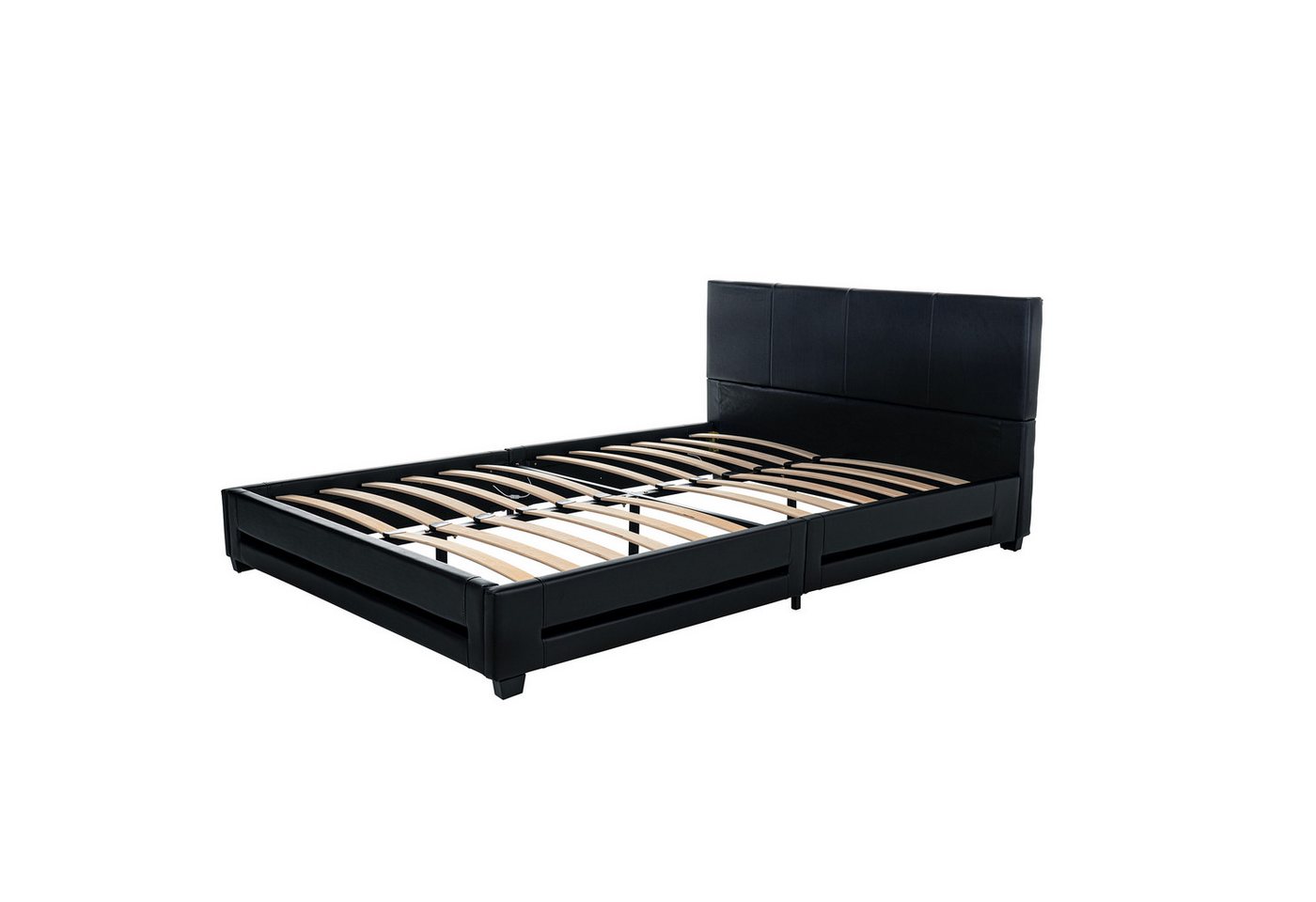 HOME DELUXE Bett ASTEROID, inkl. Lattenrost & LED Beleuchtung, Kunstlederbett, Polsterbett – Bild 3 von 5