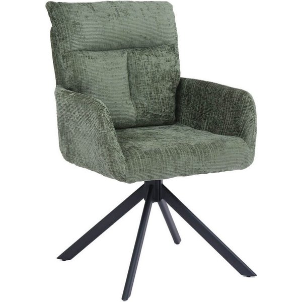 HOME DELUXE Esszimmerstuhl ALUNA mit Armlehne (2 St), 360° Drehfunktion, Armlehnen Stuhl, Polsterstuhl
