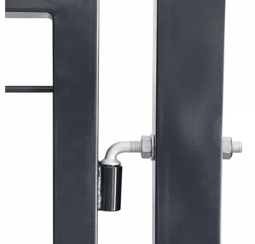 HOME DELUXE Gartentor Doppelstabmatten Gartentor PORTARIUS - Anthrazit, aus feuerverzinktem, rostbeständigem Stahl – Bild 4 von 5
