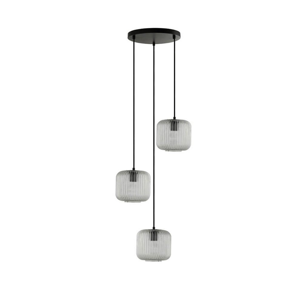 HOME DELUXE Hängeleuchte Leuchte aus Glas LILY, ohne Leuchtmittel, Drei Glasschirme, Deckenlampe, Deckenleuchte, 3-flammig – Bild 2 von 2