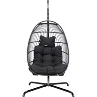 HOME DELUXE Hängesessel LOMA (1-Sitzer, Schwarz)