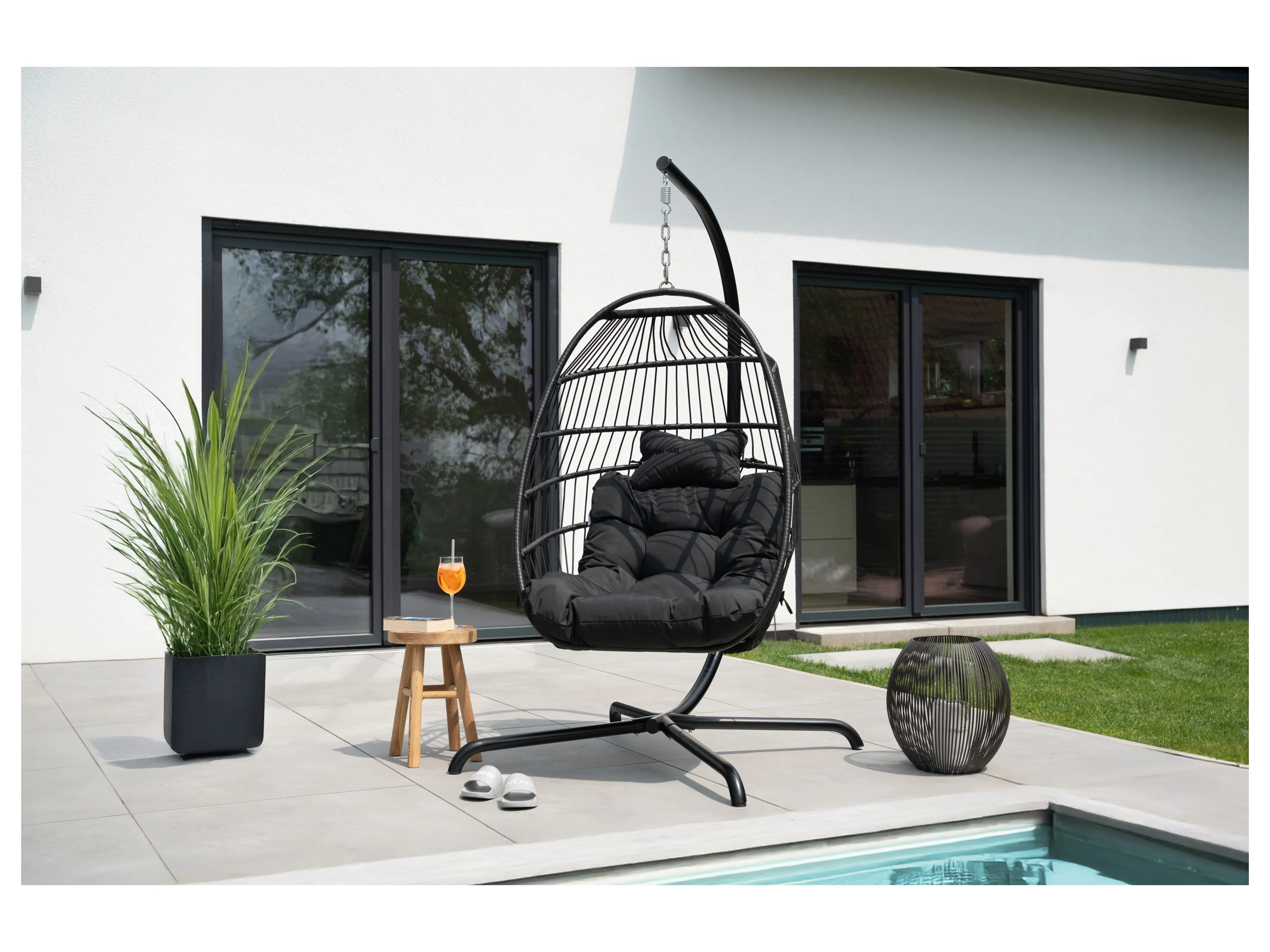 HOME DELUXE Hängesessel LOMA (1-Sitzer, Schwarz) – Bild 2 von 4