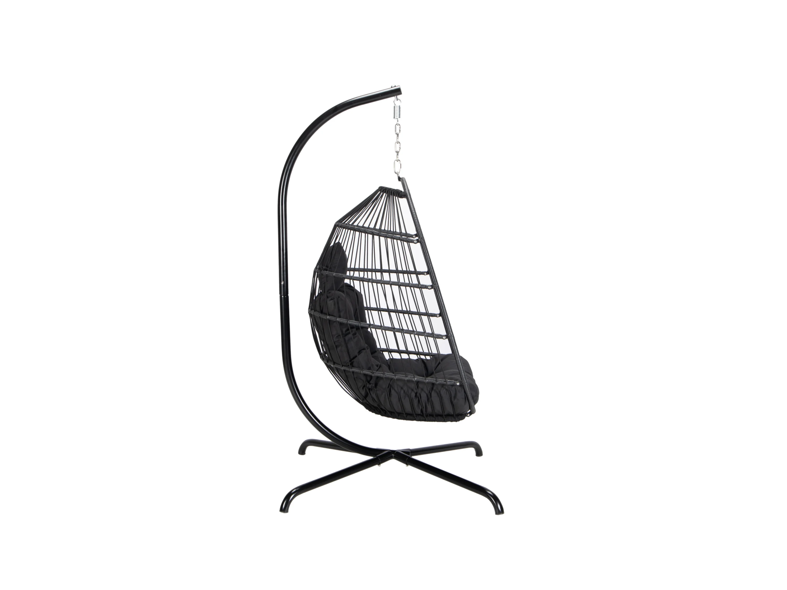 HOME DELUXE Hängesessel LOMA (1-Sitzer, Schwarz) – Bild 4 von 4